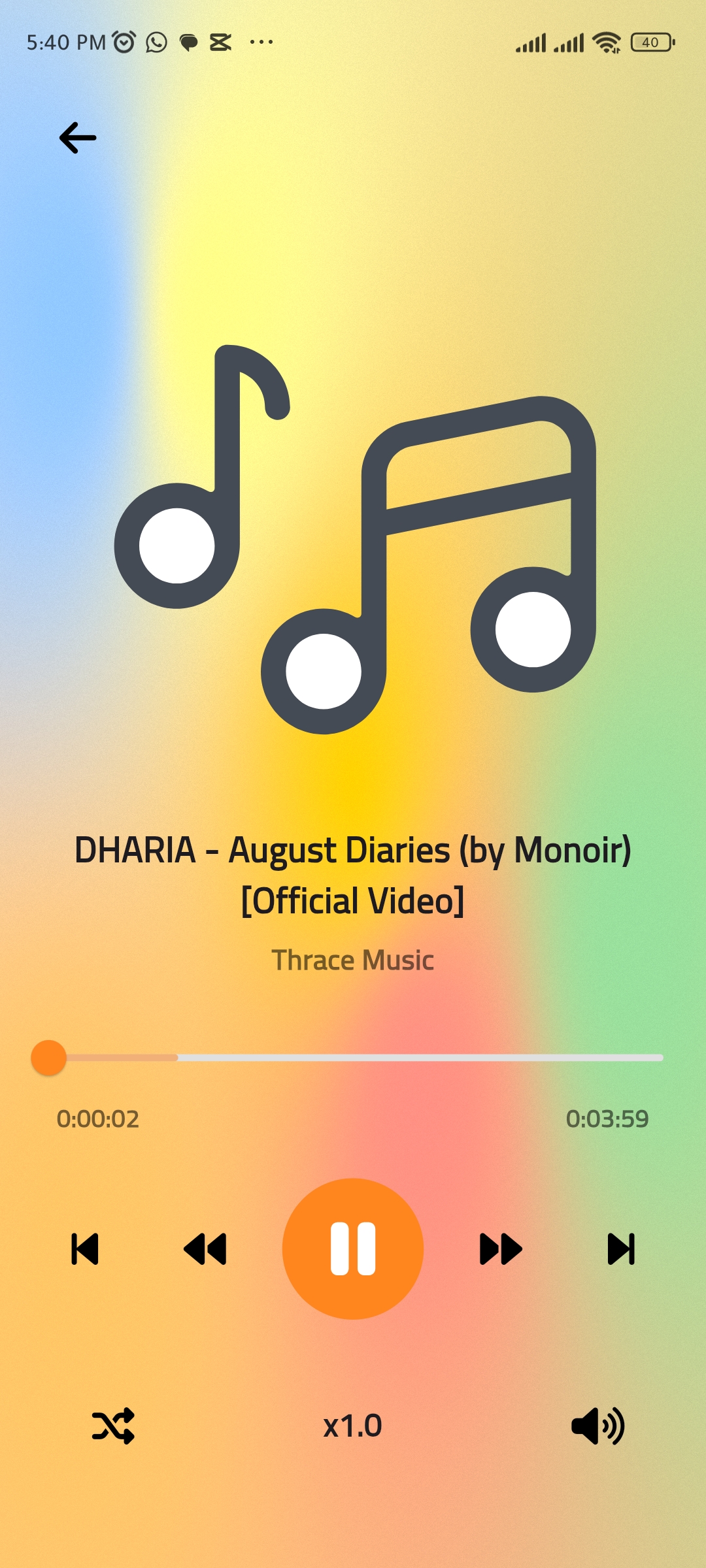 Audio Player screenshot 1
